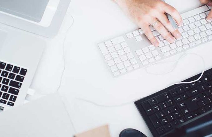 Developer typing code for a WordPress plugin